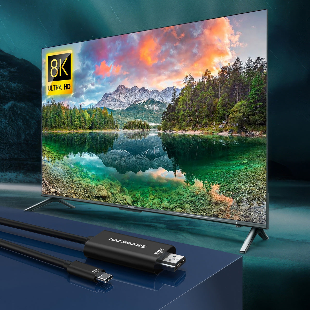 Simplecom DA324 USB-C to HDMI 2.1 Cable 2M HDCP 8K@60Hz
