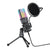 Simplecom UM650 USB Cardioid Condenser Microphone Gaming RGB Lights with Tripod & Pop Filter