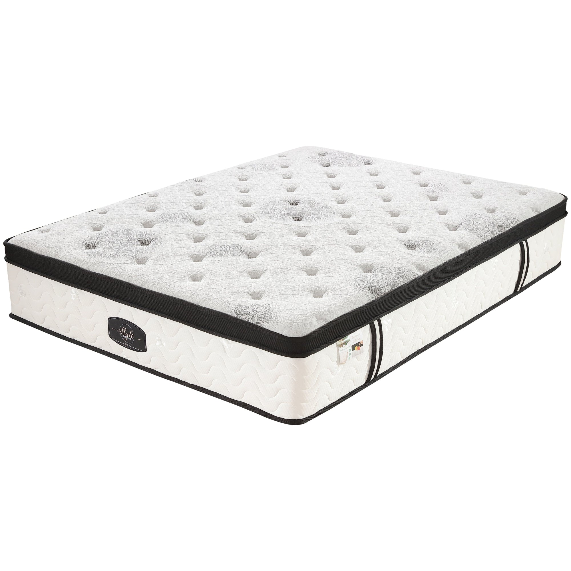 Chiro 7 Zone Latex Euro Top 35cm Pocket Spring Mattress - King