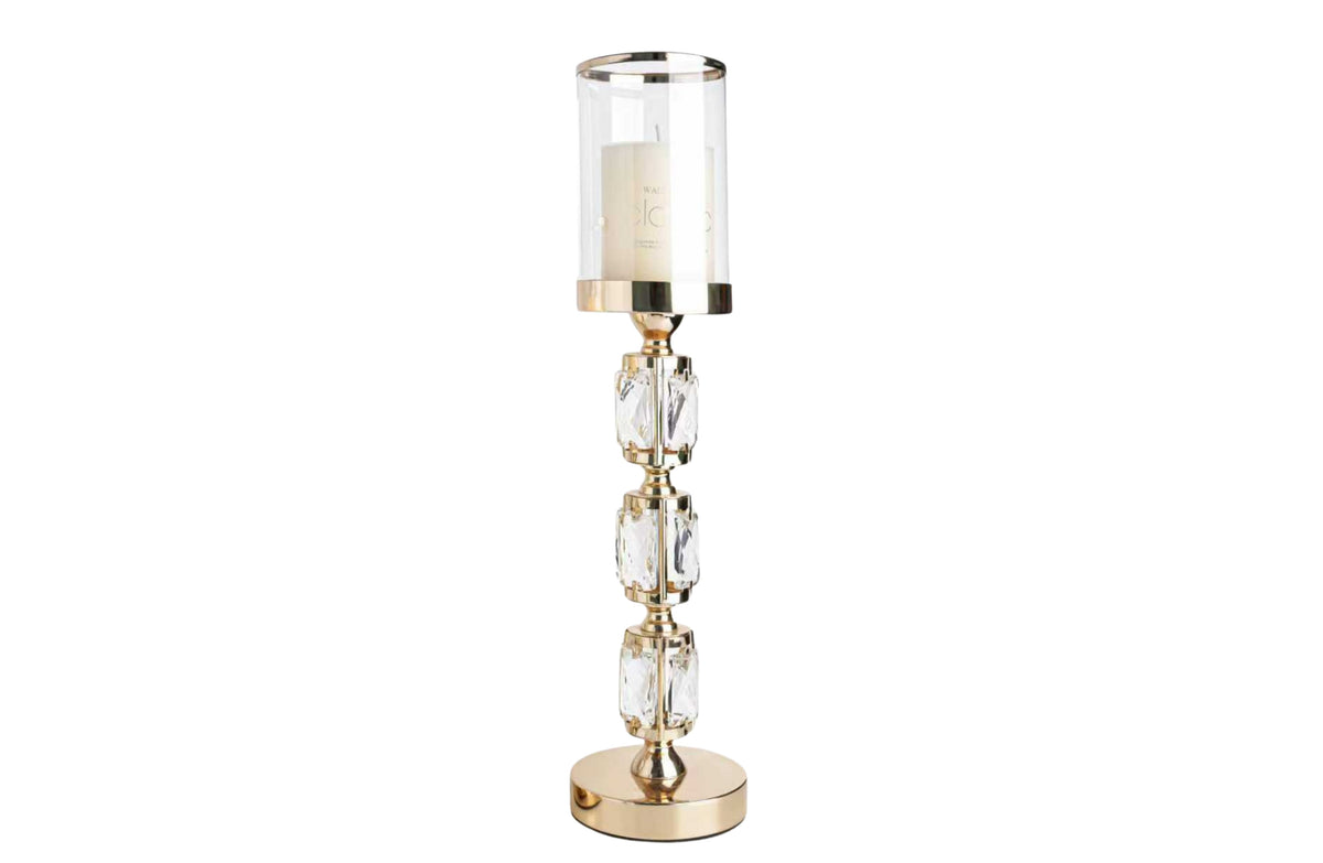 Abode Crystal Candle Holder – Gold - Large