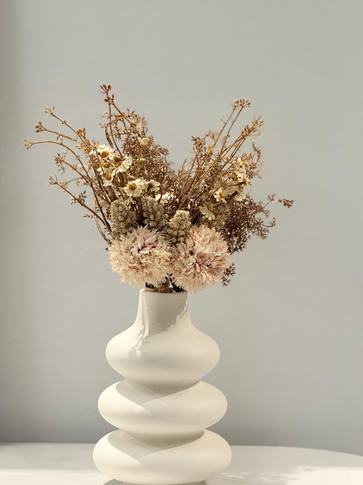 Artificial Chrysanthemums Natural Bouquet 35cm - Set of 2 Bunch