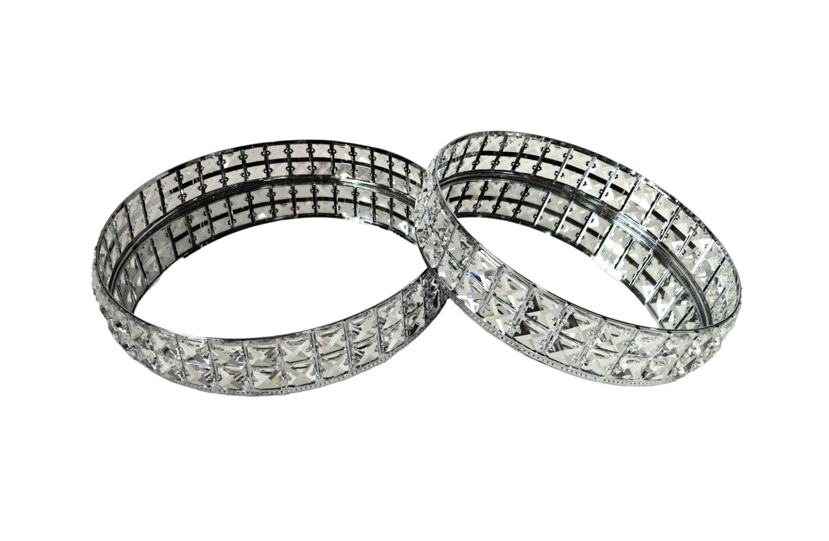 Katie Tray - Round - Large - Silver