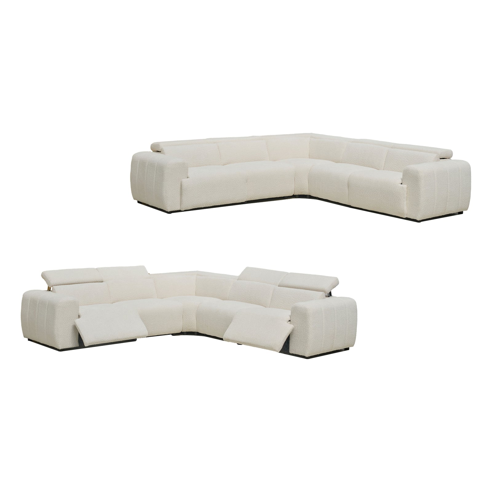 Cleo Boucle Electric Modular Lounge - Cream