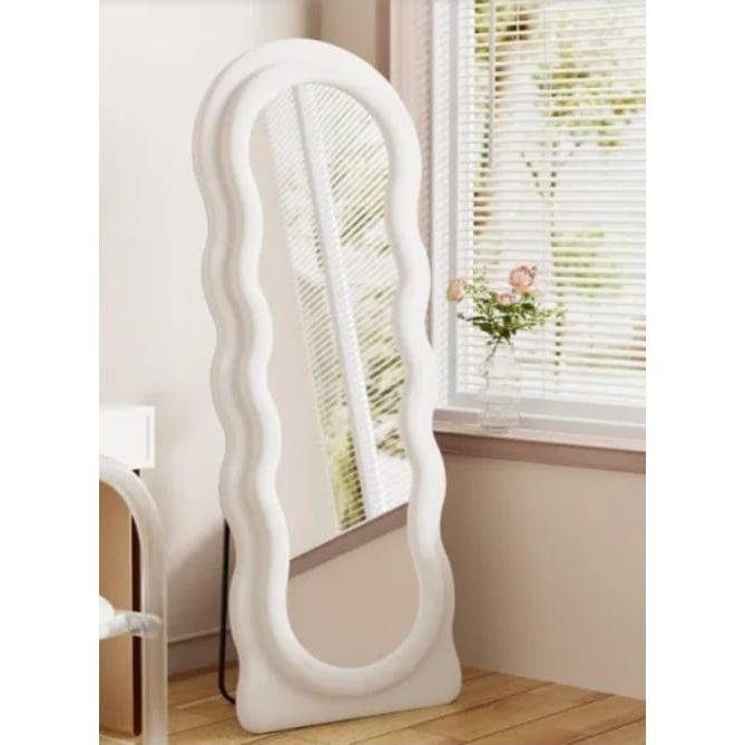Cloud Wavy Velvet Free Standing / Wall Mirror