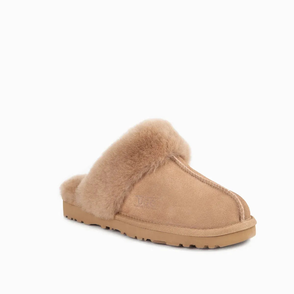 Ugg Slippers Premium Australia Sheepskin Unisex Scuffette Suede (Unisex Cow Suede) (BRONZE, EU42)