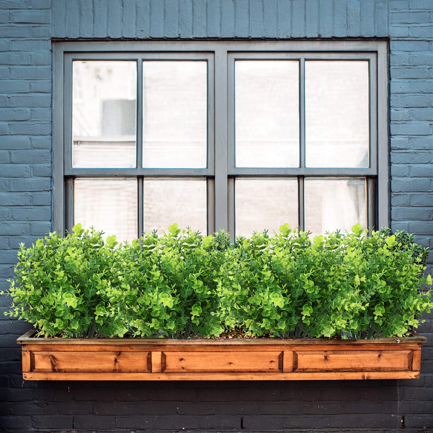 2 Pack Fake Plants Faux Artificial Eucalyptus Plants Home Garden Window Office Wedding Decoration