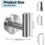 2 Pcs Wall Mount Bathroom Towel Hooks Holder Cloth Hanger Hook Kitchen Door Hanger Brushed Nickel
