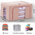 66L Cloth Storage Box Closet Organizer Storage Bags Clothes Storage Bags Wardrobe Organizer Idea PINK