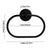 Bathroom Towel Ring Bathroom Towel Rack Adhesive Hand Towels Holder Towel Hanger Black