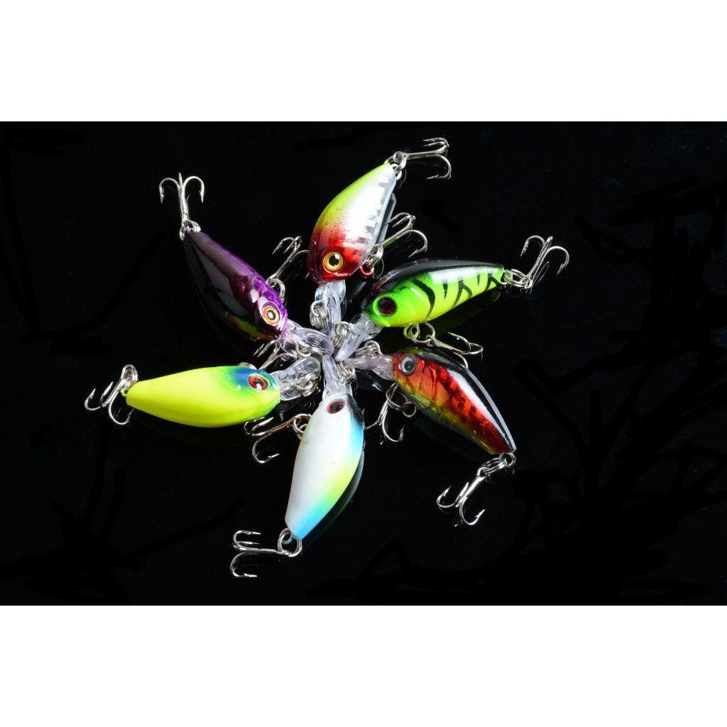 6x 4.5cm Popper Crank Bait Fishing Lure Lures Surface Tackle Saltwater