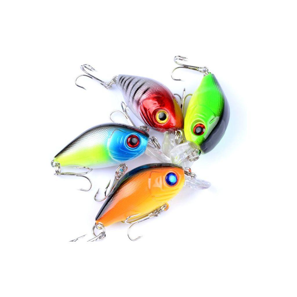 4x 5.5cm Popper Crank Bait Fishing Lure Lures Surface Tackle Saltwater
