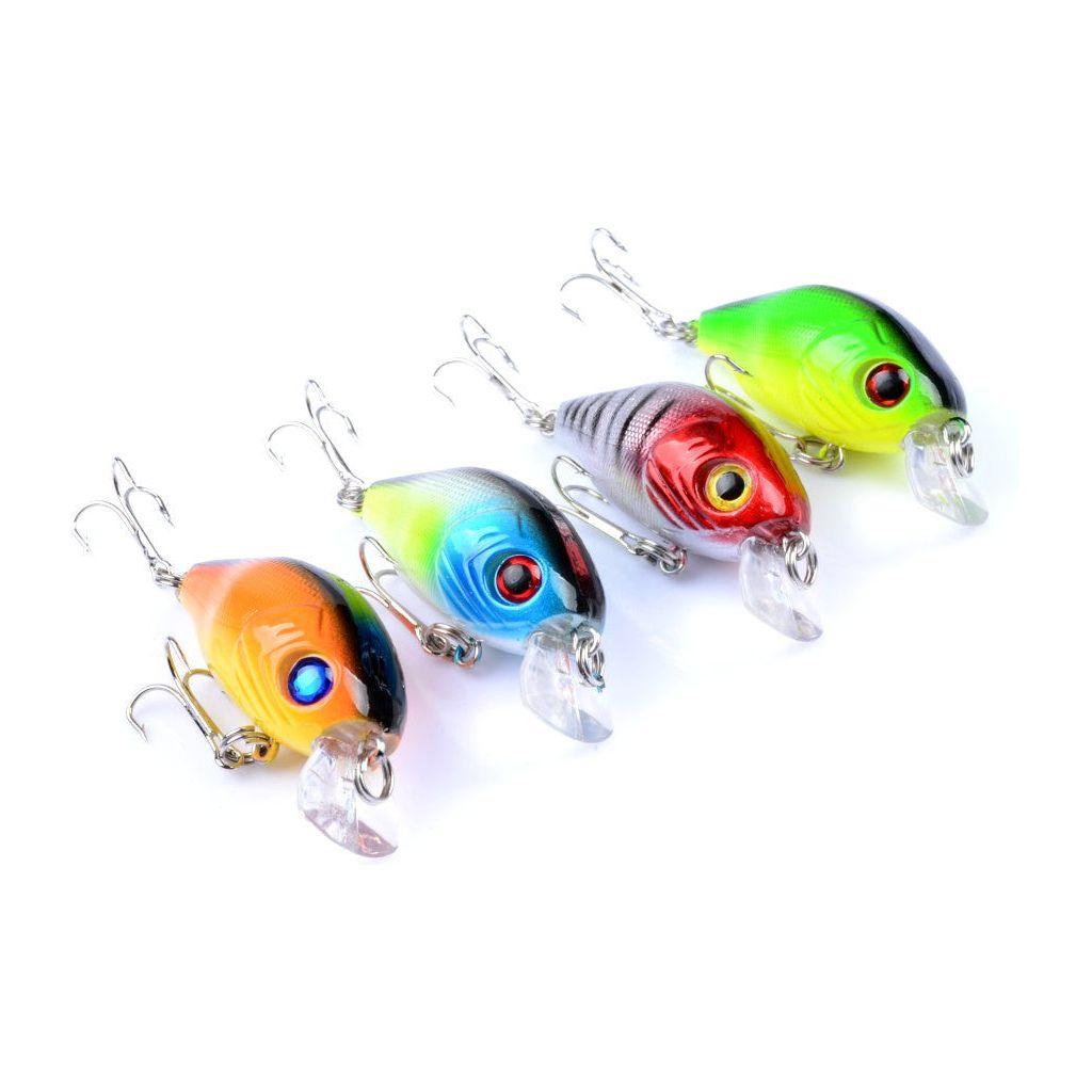 4x 5.5cm Popper Crank Bait Fishing Lure Lures Surface Tackle Saltwater