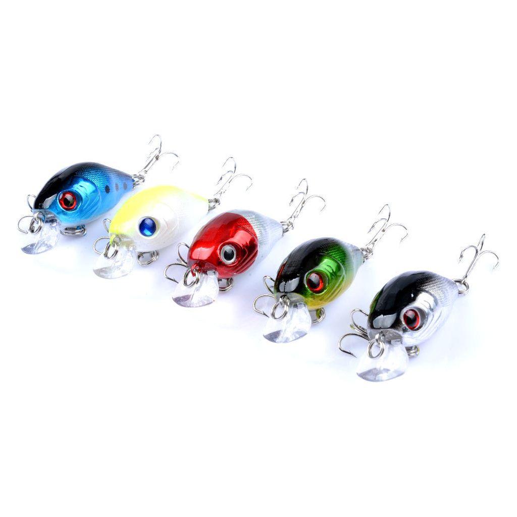 5x 5.5cm Popper Crank Bait Fishing Lure Lures Surface Tackle Saltwater