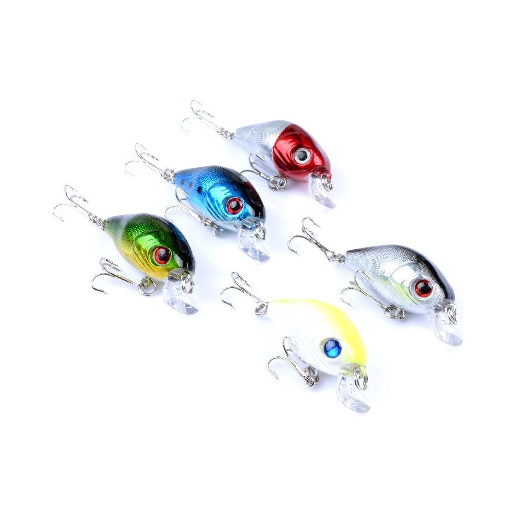 5x 5.5cm Popper Crank Bait Fishing Lure Lures Surface Tackle Saltwater