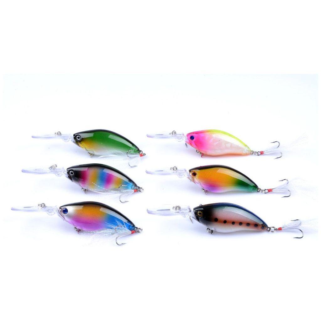6x 11cm Popper Crank Bait Fishing Lure Lures Surface Tackle Saltwater