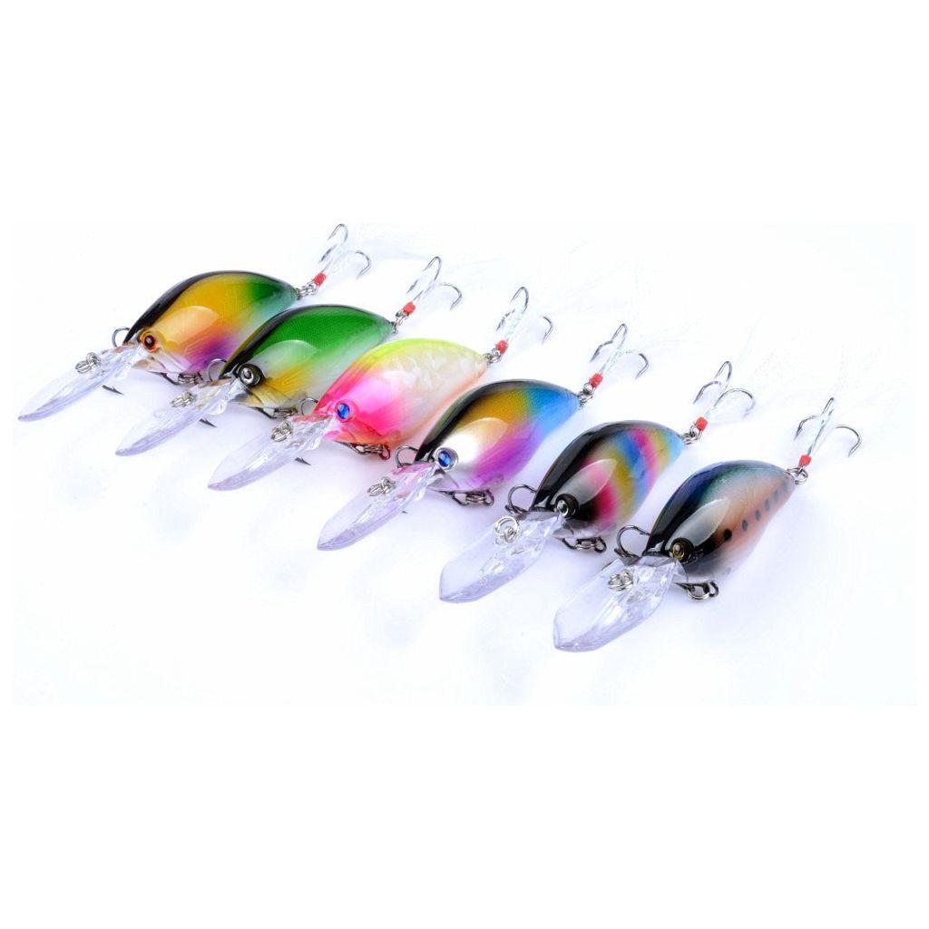 6x 11cm Popper Crank Bait Fishing Lure Lures Surface Tackle Saltwater