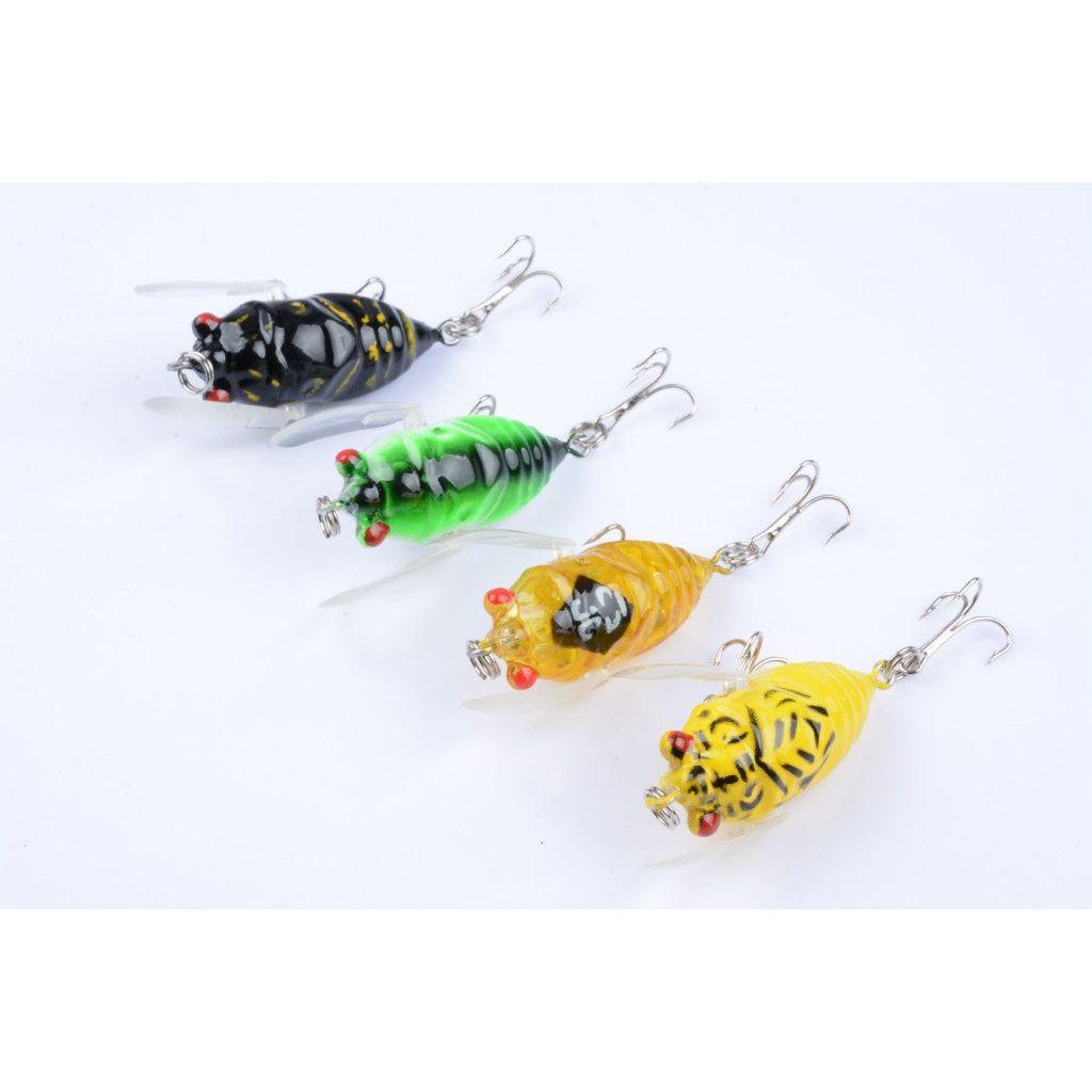 4x Popper Poppers 5cm Fishing Lure Lures Surface Tackle Fresh Saltwater