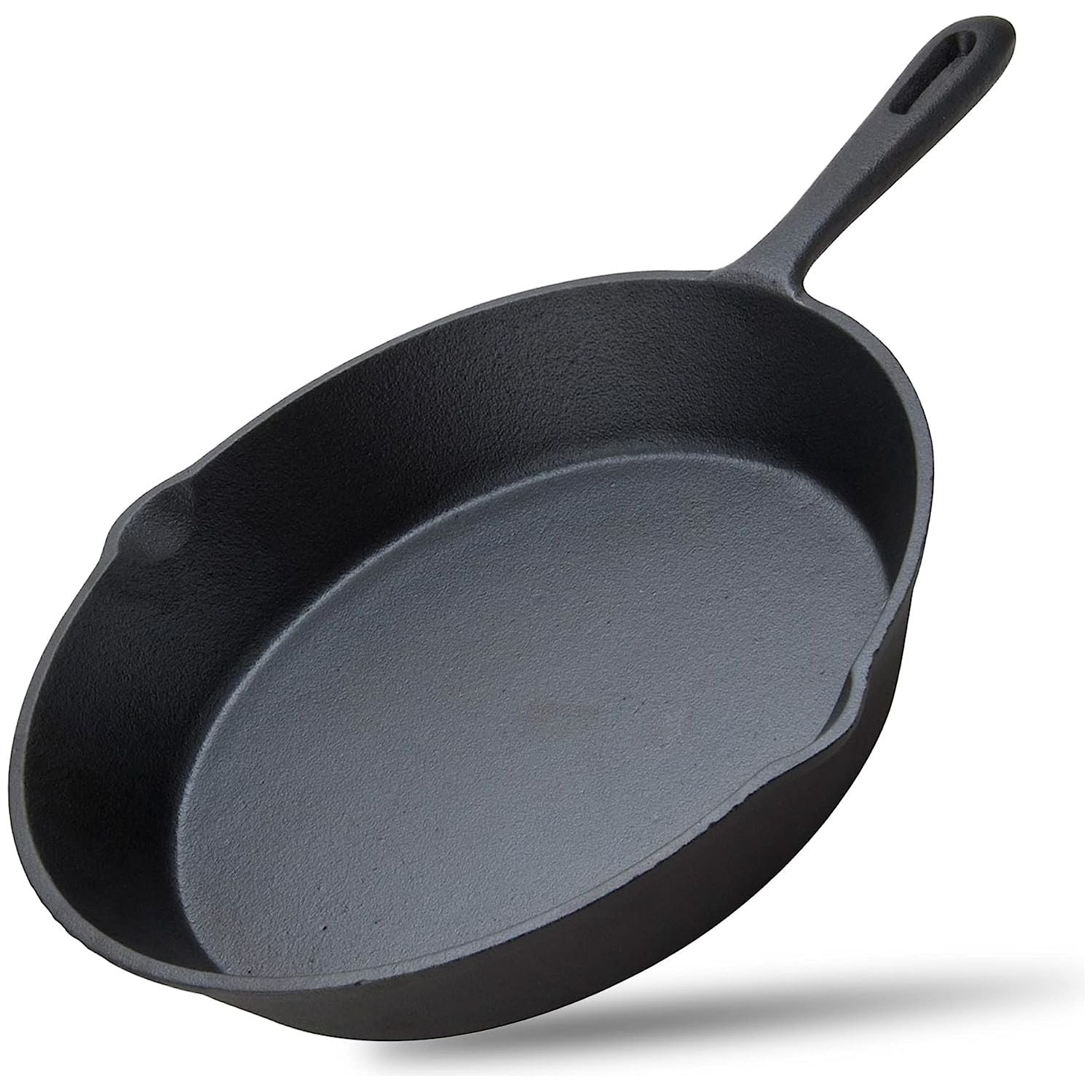 10inch 26cm Cast Iron Skillet Cookware Chef Quality Pre-Seasoned Pan Pans