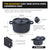 24cm Pre-seasoned NonStick Cast Iron Dutch Oven Handles Lid Skillet Cookware Braising Pot Pan Casserole