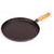 Pre-Seasoned 26cm Cast Iron Fry Pan Cookware Heat-Resistant Wooden Handle