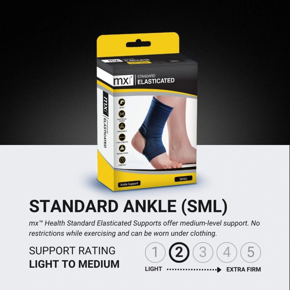 MX Health Standard Elasticated Ankle Support - Large