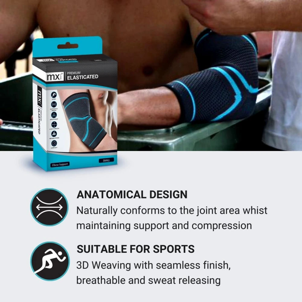 MX Health Premium Elasticated Elbow Support - Large