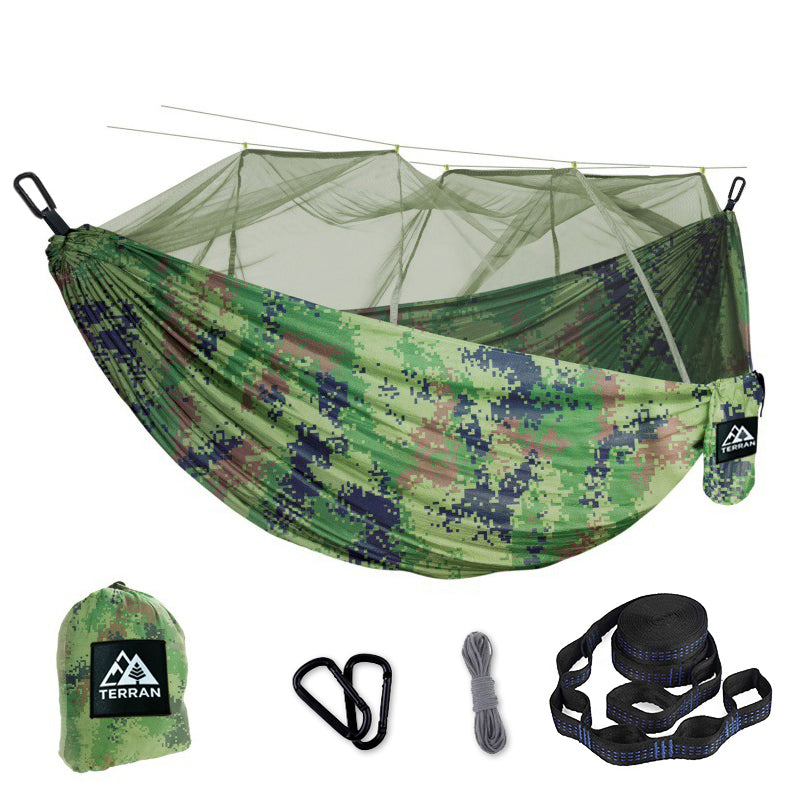 TERRAN Camping Hammock with Mosquito Net - Camouflage