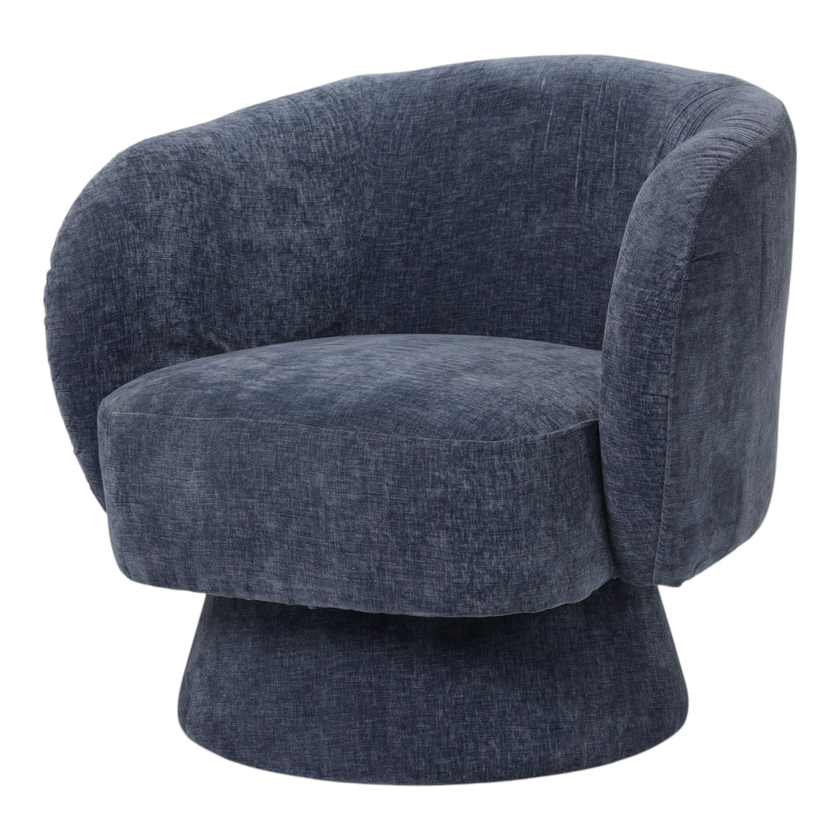 Interior Ave - Celine Swivel Armchair – Chenille Denim Blue