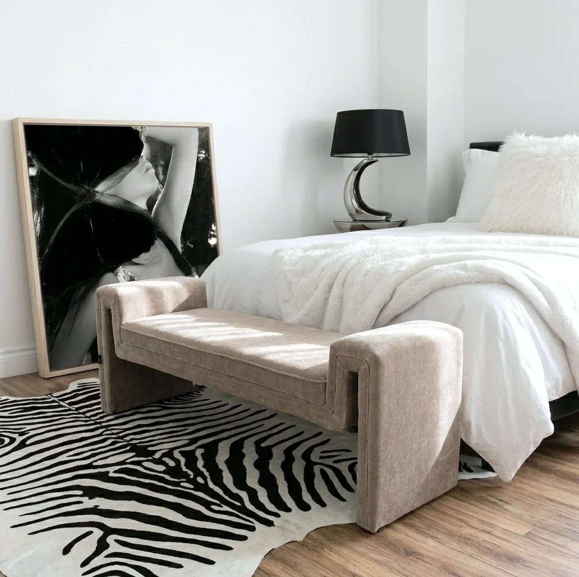 Interior Ave - Solace Textured Bench - Natural Taupe