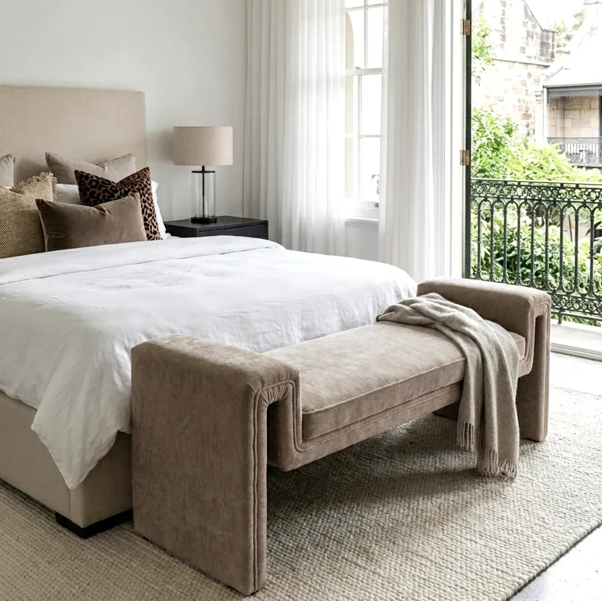 Interior Ave - Solace Textured Bench - Natural Taupe
