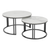 Interior Ave - Premier Nested Coffee Table Set - White Marble Stone