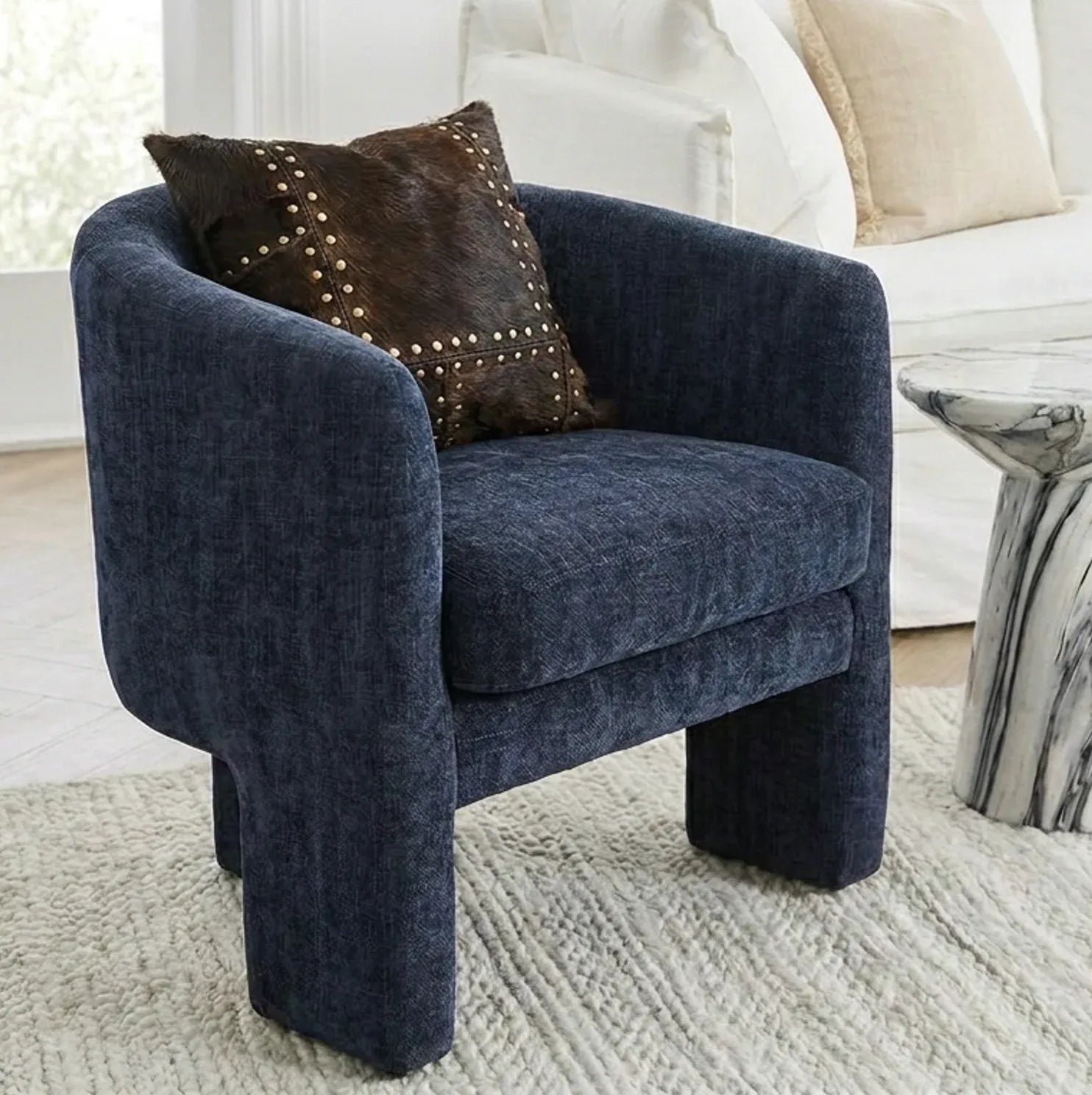Interior Ave - Memphis Accent Chair - Midnight Blue