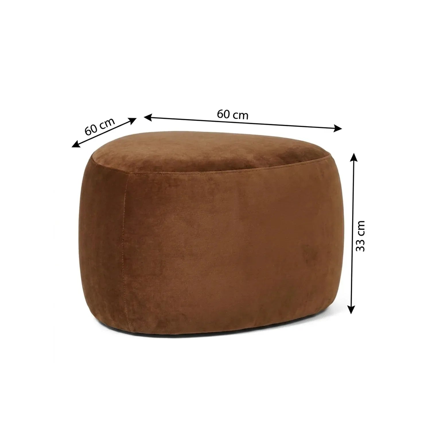 Interior Ave - Cove Pebble Ottoman - Cinnamon