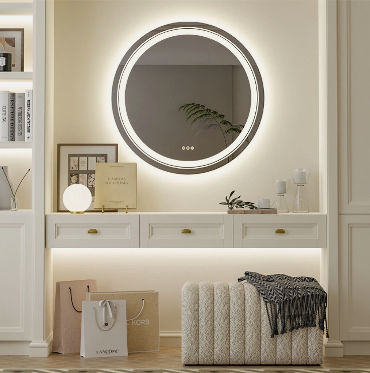 Interior Ave - 90cm Round Frameless LED Bathroom Mirror