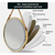 Interior Ave - LED Round Hanging Salon / Bathroom Wall Mirror - Gold - 60cm