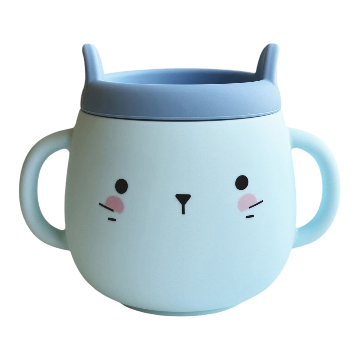 Whisker Wonderland Innovative Hydroponic Cat Grass Growing Mug - Blue | Soil-Free, Digestion &amp; Hairball Aid, Eco-Friendly Silicone, Reusable