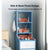 2x Bedside table pair with shelves drawers side hook modern design white