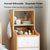 2x Bedside table pair with shelves drawers side hook modern design white