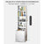 2x Bedside table pair with shelves drawers side hook modern design white