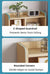 White Nightstand Security Drawer Open Shelf Storage Tray Wooden Knob Minimalist
