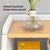 Multi-Storage Nightstand White Wood Combo Three Drawers Open Shelves 3-Tier