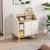 Multi-Storage Nightstand White Wood Combo Three Drawers Open Shelves 3-Tier