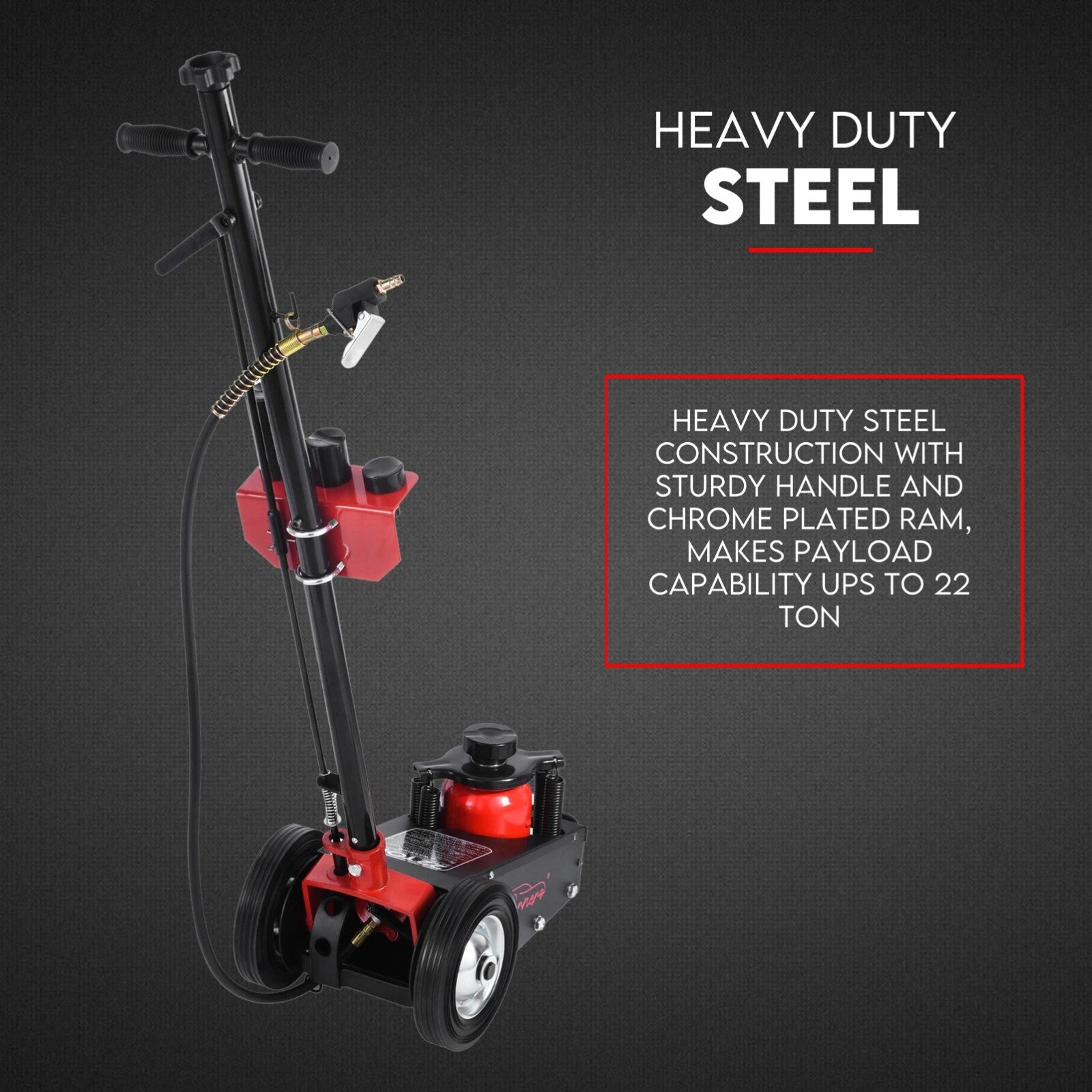 Low Profile 22 Ton Air Hydraulic Trolley Truck Jack Floor Garage Service