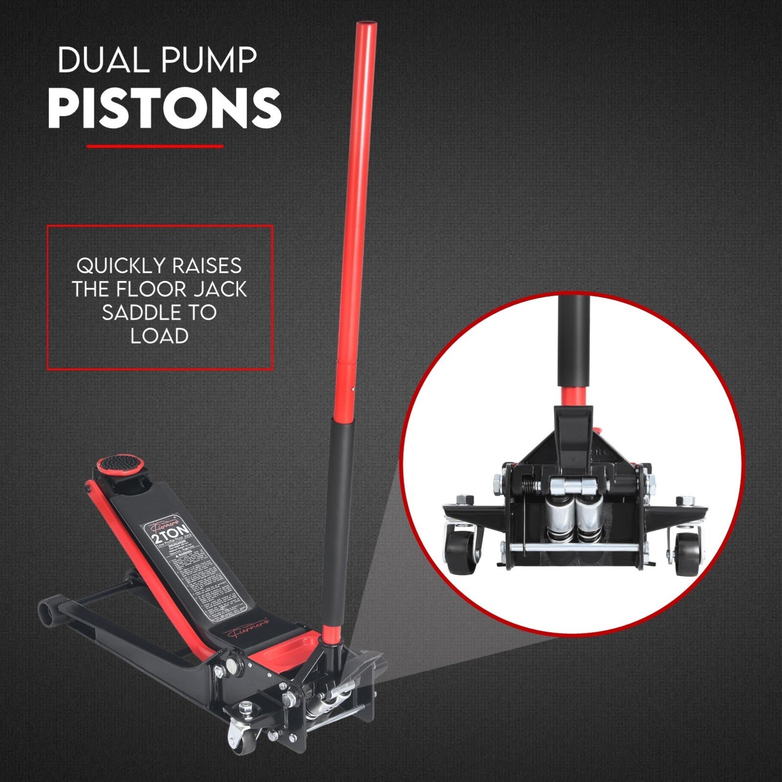 2 Ton Low Profile Trolley Jack Hydraulic Floor Car Lifter Dual Pump 70-620MM