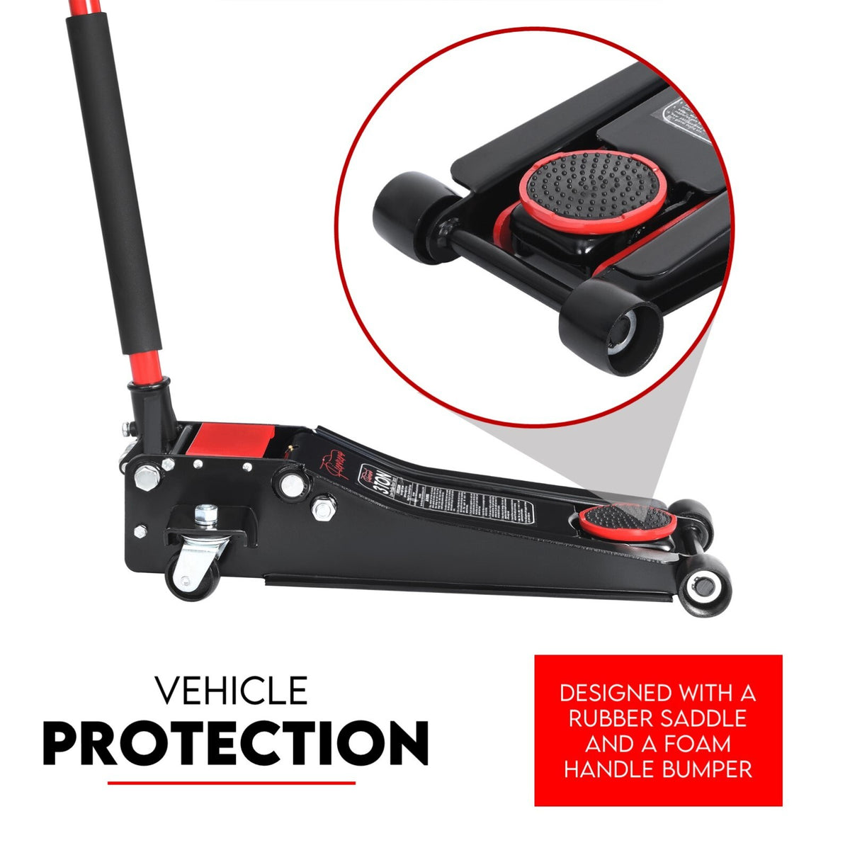 3 Ton Hydraulic Floor Jack 3T Trolley Low Profile Car Track Quick Lifting 75-500mm