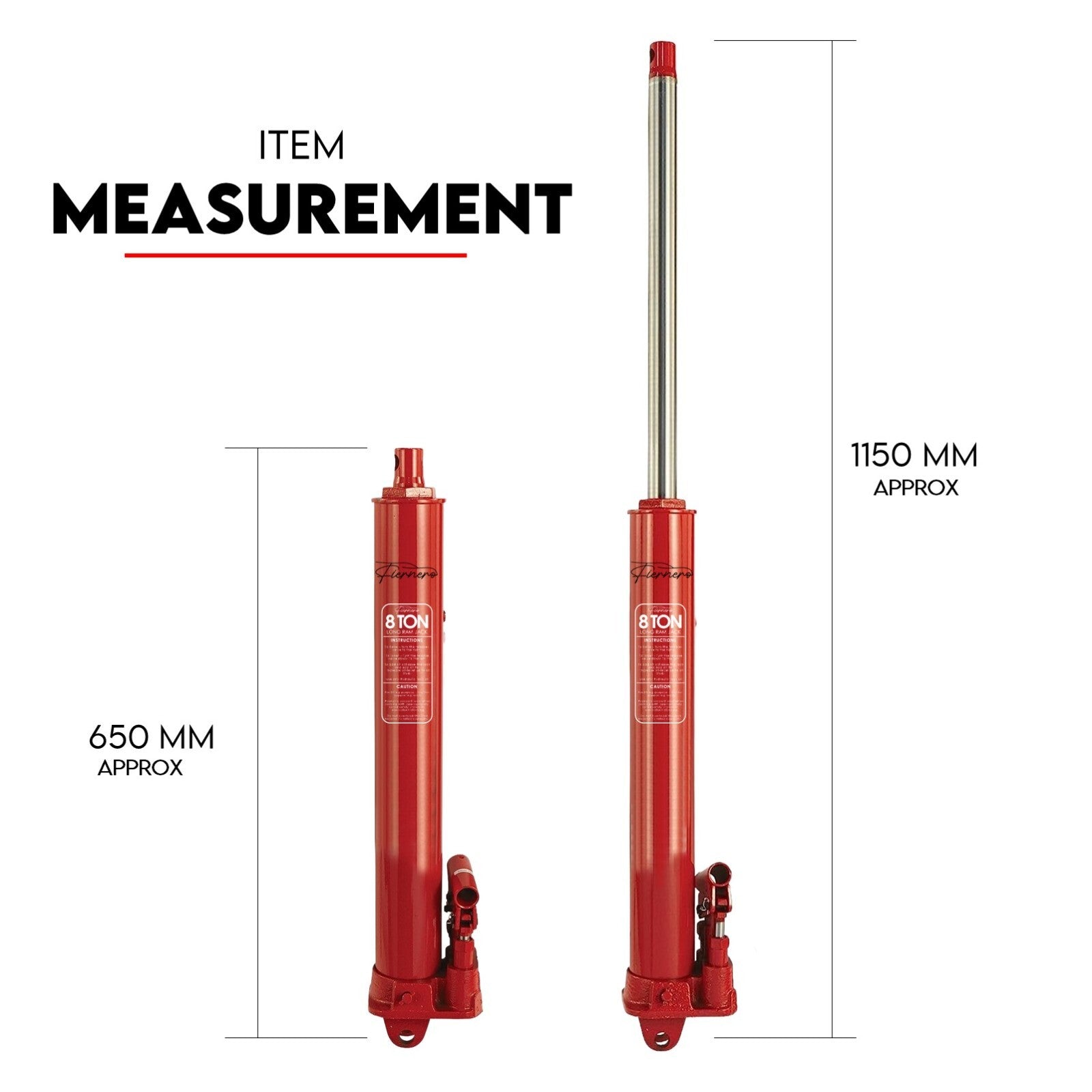 8 Ton Hydraulic Ram Jack Lift Shop Crane Engine Hoist Lifting Double Dual Pump