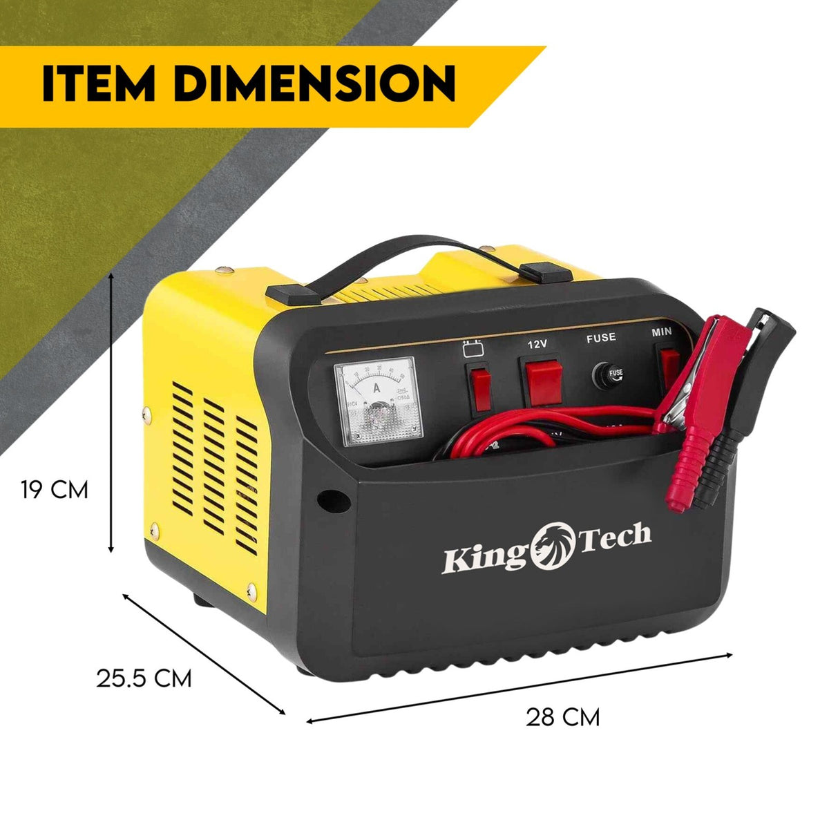 2IN1 Car Battery Charger Jump Starter 12 24V 40A ATV Boat Tractor