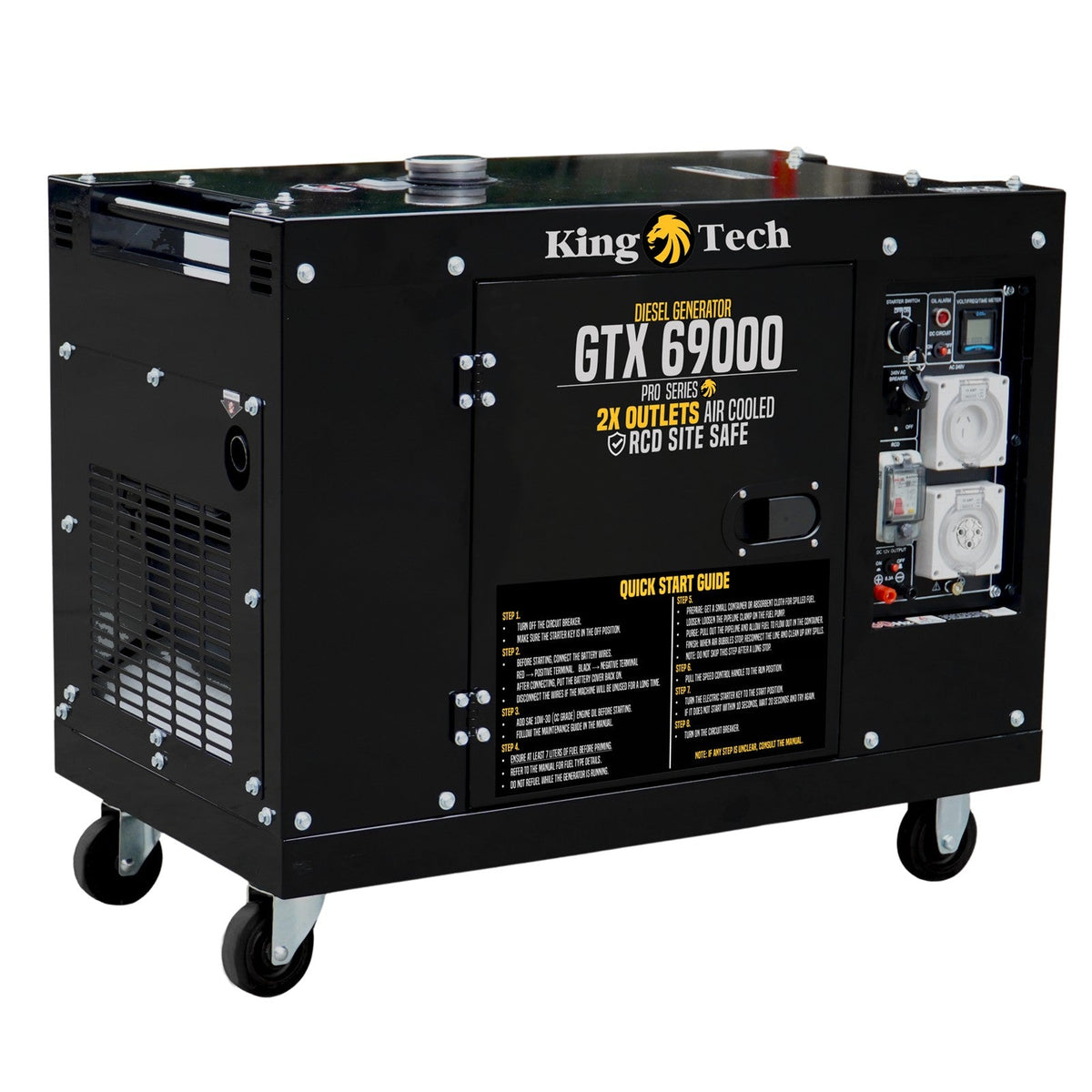 8.4kW Max 6kW Rated Diesel Generator New Single Phase Commercial
