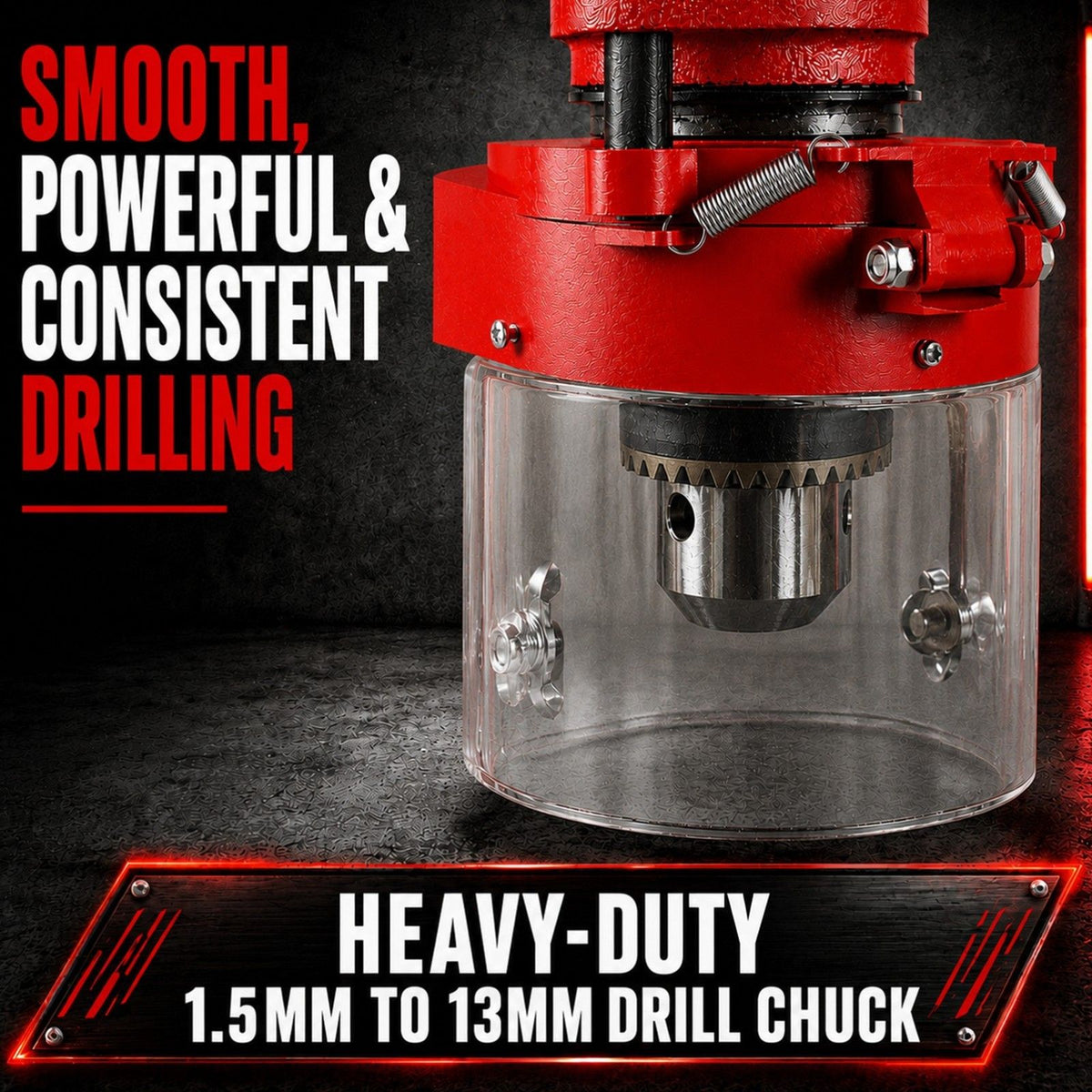 King Tech 450W Drill Press Pedestal Benchtop Bench Stand Pillar 5 Variable Speed