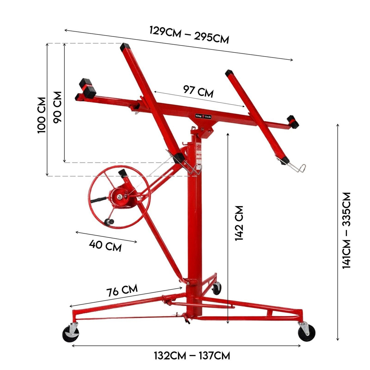 11FT Sheet Panel Lifter Plaster Drywall Panel Gyprock Plasterboard Hoist Lift